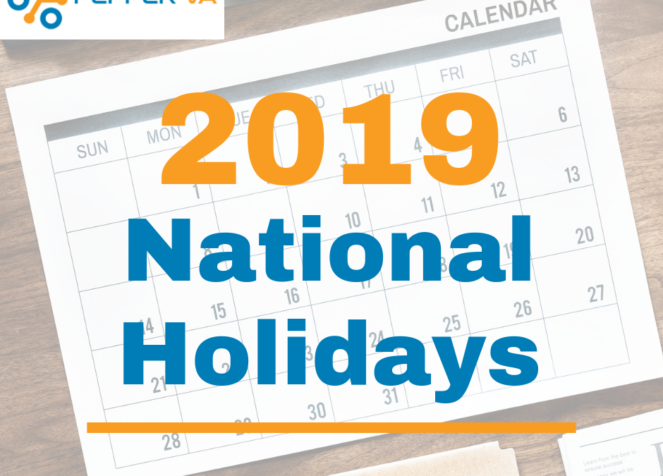 2019 Official Philippine Holidays